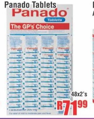 Devland Cash And Carry Panado Tablets 48x2's offer