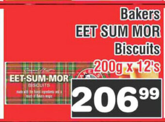Advance Cash n Carry Bakers Eet Sum Mor Biscuits 200g x 12's offer