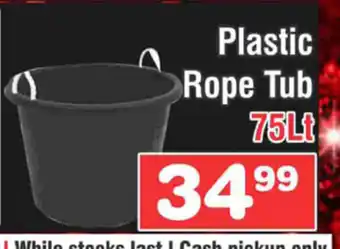 Advance Cash n Carry Plastic Rope Tub 75lt offer