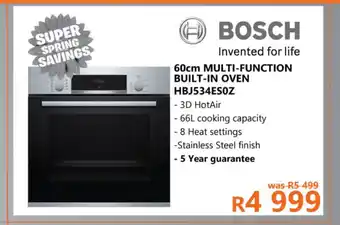 Tafelberg Furnishers Bosch - 60cm Multi-Function Built-in Oven - HBJ534ES0Z offer