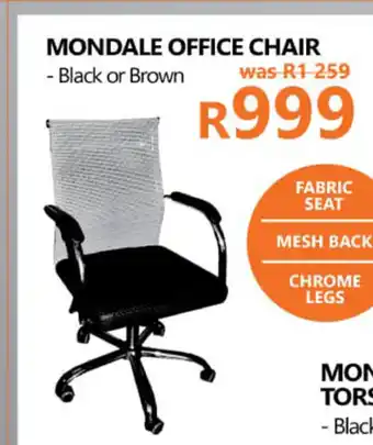 Mondale Office Chair - Black or Brown