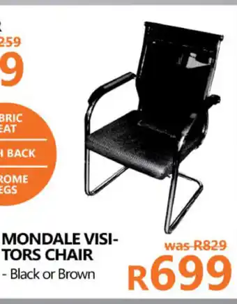 Mondale Visitor Chair - Black or Brown