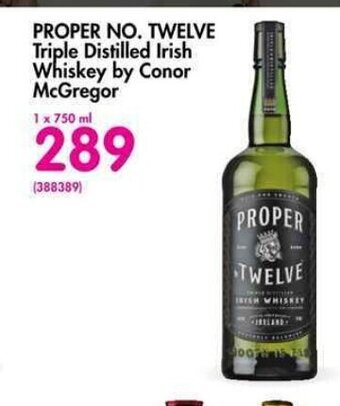 Proper No. Twelve Triple Distilled Irish Whiskey by Conor McGregor 750ml