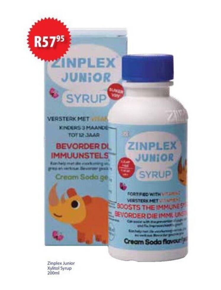 Zinplex Junior Xylitol Syrup 200ml offer at Alpha Pharm