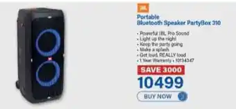 Incredible Connection JBL Portable Bluetooth Speaker PartyBox 310 offer