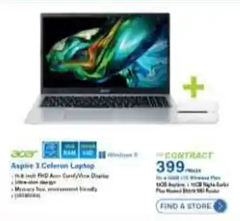 Incredible Connection Acer Aspire 3 Celeron Laptop CONTRACT offer