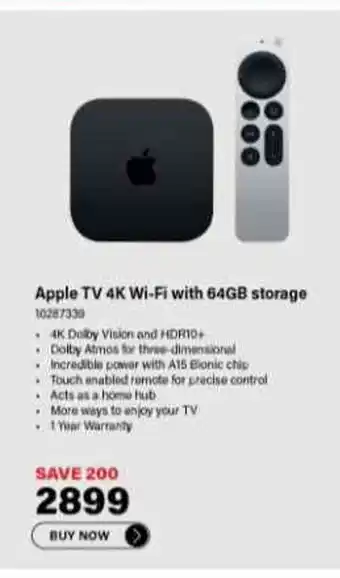 Incredible Connection Apple TV 4K Wi-Fi with 64GB storage offer