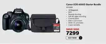 Incredible Connection Canon EOS 4000D Starter Bundle offer