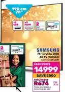 Game Samsung 75 (190cm) crystal uhd 4k tv cu7000 offer