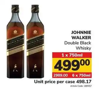 Jumbo JOHNNIE WALKER Double Black Whisky 1 x 750ml offer