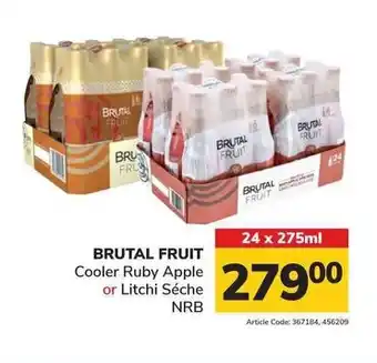 Jumbo BRUTAL FRUIT Cooler Ruby Apple or Litchi Séche NRB offer