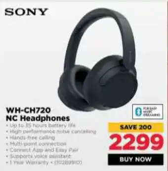 HiFi Corp SONY WH-CH720 NC Headphones offer