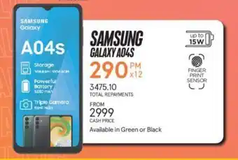 Jet SAMSUNG Galaxy A04s offer