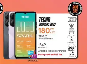 Jet TECNO SPARK GO 2023 offer