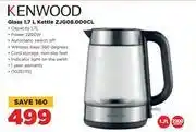 HiFi Corp Kenwood glass 1.7l kettle zjg08.000cl offer