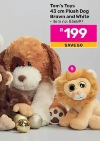 Game Tom's Toys 43 cm Plush Dog Brown and White offer