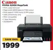 HiFi Corp Canon pixma g2430 mega tank offer
