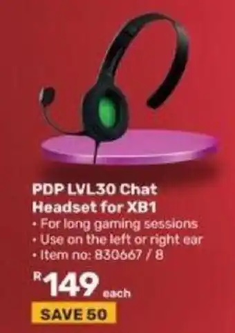 PDP LVL30 Chat Headset for XB1