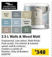 Builders Warehouse Fired Earth 2.5L Walls & Wood Matt offer