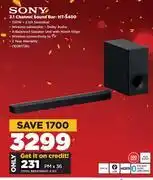 HiFi Corp Sony 2.1 channel sound bar ht-5400 offer