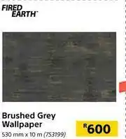 Builders Warehouse Fired Earth Brushed Grey Wallpaper 530mm x 10m offer