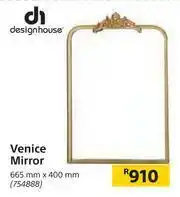 Builders Warehouse Designhouse Venice Mirror 665mm x 400mm offer