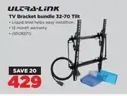 HiFi Corp Ultra link tv bracket bundle 32-70 tilt offer