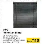 Builders Warehouse PVC Venetian Blind (Dark Grey) 25mm (470mm x 900m) offer