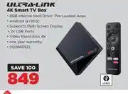 HiFi Corp Ultra link 4k smart tv box offer