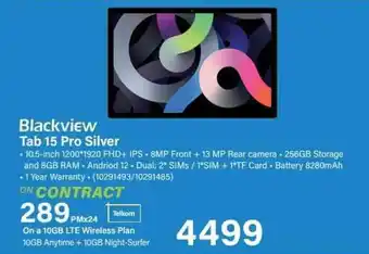 Incredible Connection Blackview Tab 15 Pro Silver offer