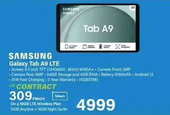 Incredible Connection SAMSUNG Galaxy Tab A9 LTE offer
