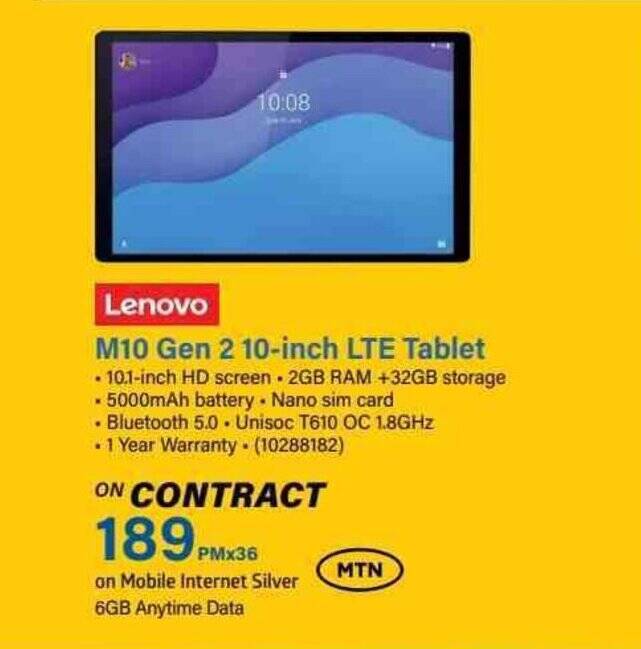 lenovo m10 gen 2 10 inch lte tablet
