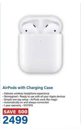Incredible Connection AirPods with Charging Case offer