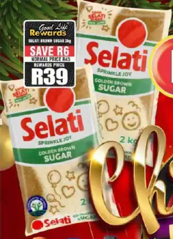 Big Save SELATI BROWN SUGAR 2kg offer