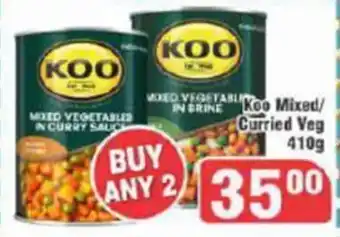 Big Save KOO Mixed/ Curried Veg 410g offer