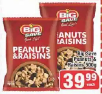 Big Save Big Save Peanuts & Raisins 500g offer