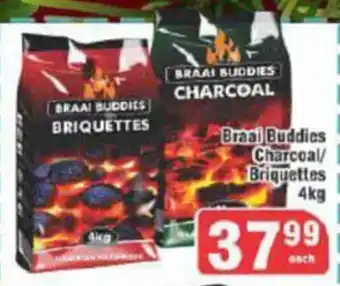 Big Save Braai Buddies Charcoal/ Briquettes 4kg offer