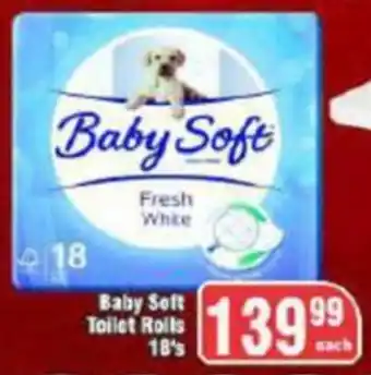 Big Save Baby Soft Toilet Rolls 18's offer