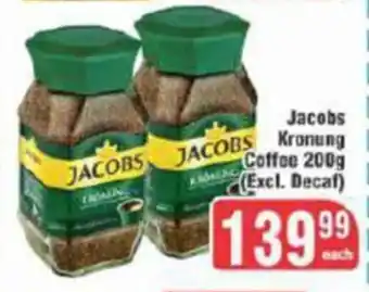 Big Save Jacobs Kronung Coffee 200g offer