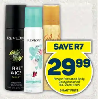 Pick n Pay Revlon Perfumed Body Spray Assorted 90-120ml Each offer