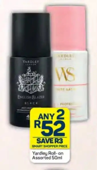 Yardley Roll-on Assorted 50ml