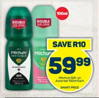 Pick n Pay Mitchum Roll-on Assorted 100ml Each offer