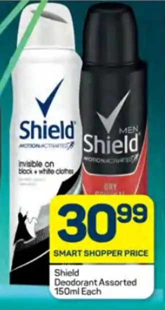 Pick n Pay Shield Deodorant Assorted 150ml Each offer