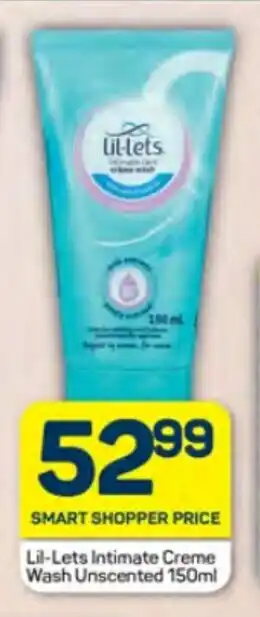 Pick n Pay Lil-Lets Intimate Creme Wash Unscented 150ml offer