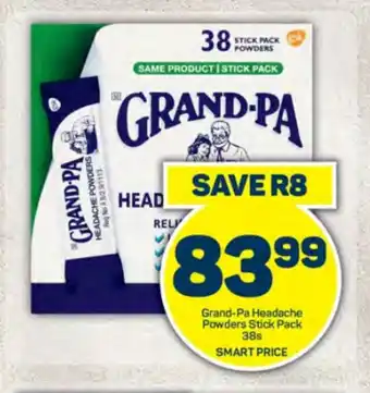 Pick n Pay Grand-Pa Headache Powders Stick Pack 38s offer