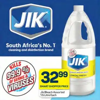 Pick n Pay Jik Bleach Assorted 1.5 Litre Each offer