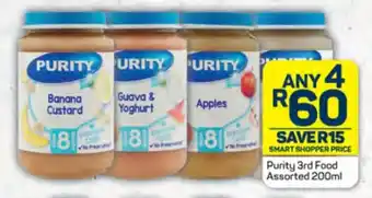 Pick n Pay Purity 3rd Food Assorted 200ml offer