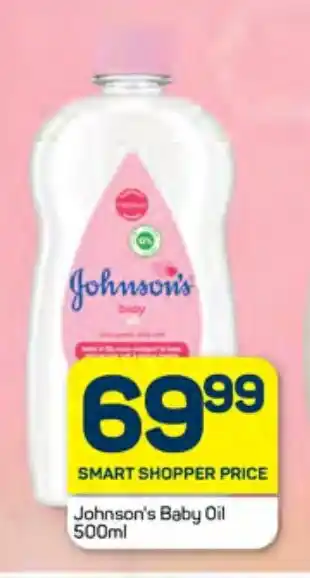 Pick n Pay Johnson's Baby Oil 500ml offer