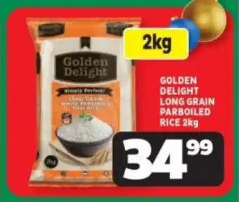 Usave GOLDEN DELIGHT LONG GRAIN PARBOILED RICE 2kg offer