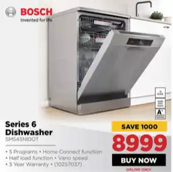 HiFi Corp Bosch Series 6 Dishwasher offer
